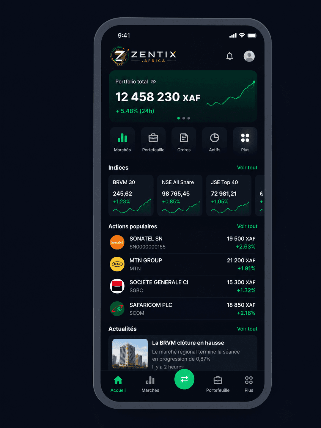 Aperçu de l'app Zentix